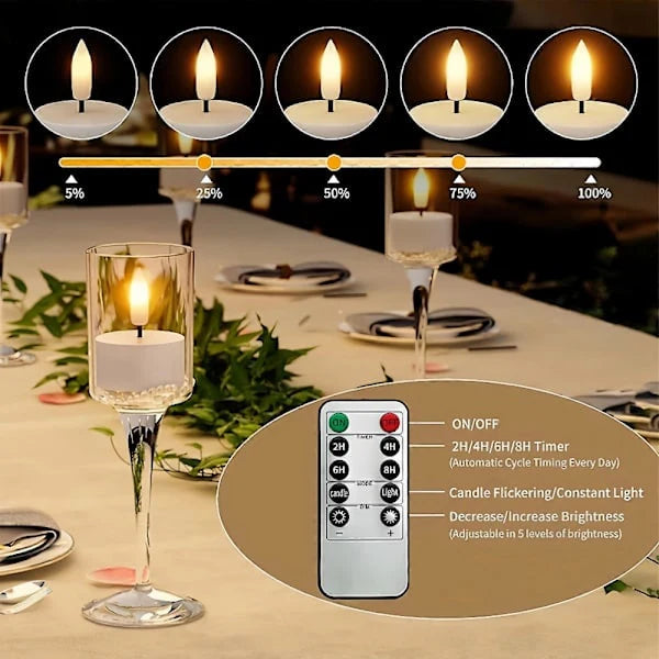 Säker LED-ljuslykta med LED-ljus – skapar en varm och mysig atmosfär